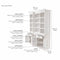 NovaSolo Halifax Kitchen Cabinet with Hutch 5 Doors 3 Drawers White BCA605