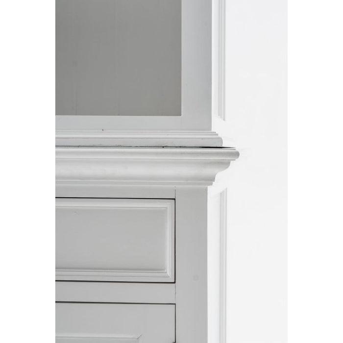 NovaSolo Halifax Buffet Hutch Unit with 6 Shelves White BCA608