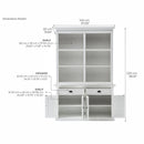 NovaSolo Halifax Buffet Hutch Unit with 6 Shelves White BCA608