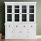 NovaSolo Halifax Buffet Hutch Unit with 4 Glass Doors in Classic White BCA610