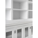 NovaSolo Halifax Hutch Unit with 6 Glass Doors in Classic White BCA611