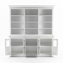 NovaSolo Halifax Hutch Unit with 6 Glass Doors in Classic White BCA611