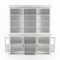 NovaSolo Halifax Hutch Unit with 6 Glass Doors in Classic White BCA611