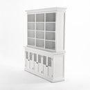 NovaSolo Halifax Hutch Unit with 6 Glass Doors in Classic White BCA611