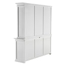 NovaSolo Halifax Hutch Unit with 6 Glass Doors in Classic White BCA611