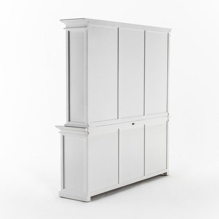 NovaSolo Halifax Hutch Unit with 6 Glass Doors in Classic White BCA611