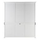 NovaSolo Halifax Hutch Unit with 6 Glass Doors in Classic White BCA611