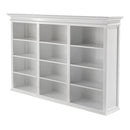 NovaSolo Halifax Hutch Unit with 6 Glass Doors in Classic White BCA611