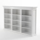 NovaSolo Halifax Hutch Unit with 6 Glass Doors in Classic White BCA611