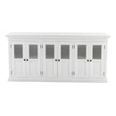 NovaSolo Halifax Hutch Unit with 6 Glass Doors in Classic White BCA611