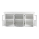 NovaSolo Halifax Hutch Unit with 6 Glass Doors in Classic White BCA611