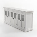 NovaSolo Halifax Hutch Unit with 6 Glass Doors in Classic White BCA611