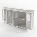 NovaSolo Halifax Hutch Unit with 6 Glass Doors in Classic White BCA611