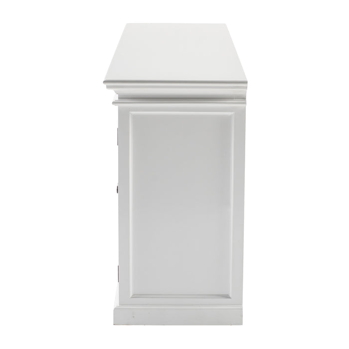 NovaSolo Halifax Hutch Unit with 6 Glass Doors in Classic White BCA611