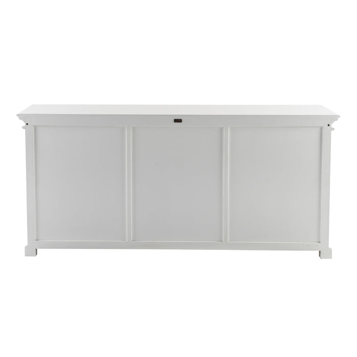 NovaSolo Halifax Hutch Unit with 6 Glass Doors in Classic White BCA611