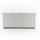 NovaSolo Halifax Hutch Unit with 6 Glass Doors in Classic White BCA611