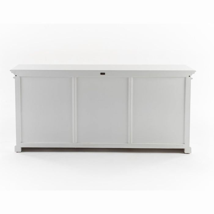 NovaSolo Halifax Hutch Unit with 6 Glass Doors in Classic White BCA611