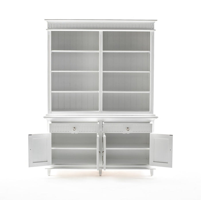 NovaSolo Skansen Hutch Bookcase Unit in Classic White BCA613