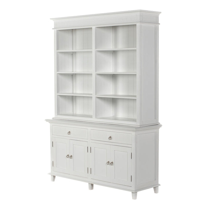 NovaSolo Skansen Hutch Bookcase Unit in Classic White BCA613