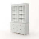 NovaSolo Skansen Hutch Bookcase Unit in Classic White BCA613