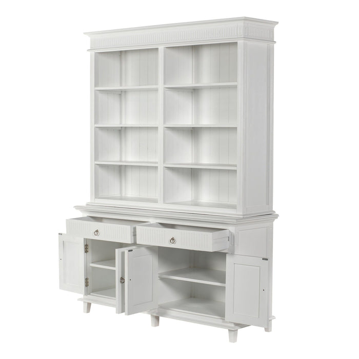 NovaSolo Skansen Hutch Bookcase Unit in Classic White BCA613