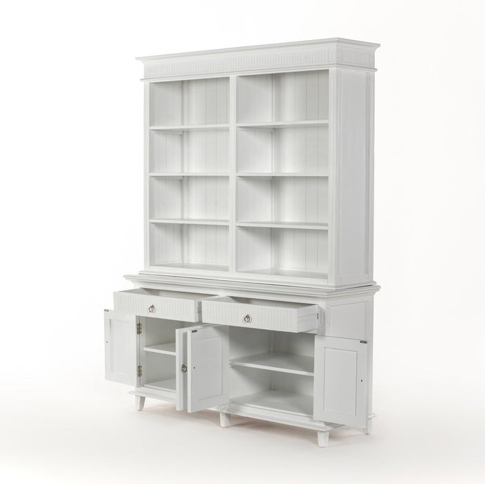 NovaSolo Skansen Hutch Bookcase Unit in Classic White BCA613