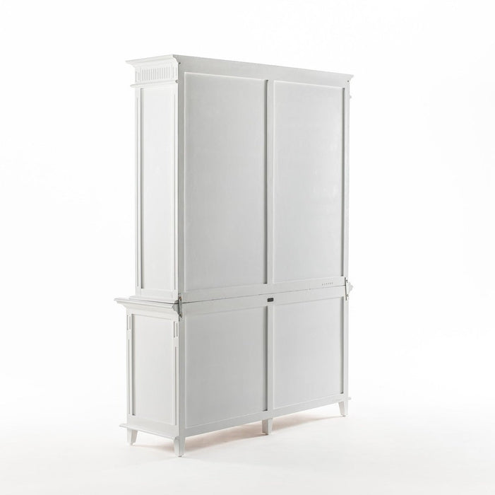 NovaSolo Skansen Hutch Bookcase Unit in Classic White BCA613