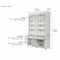 NovaSolo Skansen Hutch Bookcase Unit in Classic White BCA613