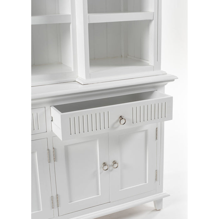 NovaSolo Skansen Kitchen Hutch Cabinet with 5 Doors 3 Drawers in Classic White BCA614