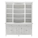 NovaSolo Skansen Kitchen Hutch Cabinet with 5 Doors 3 Drawers in Classic White BCA614