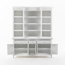 NovaSolo Skansen Kitchen Hutch Cabinet with 5 Doors 3 Drawers in Classic White BCA614