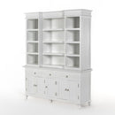 NovaSolo Skansen Kitchen Hutch Cabinet with 5 Doors 3 Drawers in Classic White BCA614