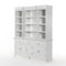 NovaSolo Skansen Kitchen Hutch Cabinet with 5 Doors 3 Drawers in Classic White BCA614