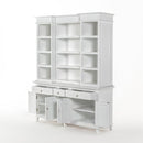 NovaSolo Skansen Kitchen Hutch Cabinet with 5 Doors 3 Drawers in Classic White BCA614