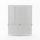 NovaSolo Skansen Kitchen Hutch Cabinet with 5 Doors 3 Drawers in Classic White BCA614