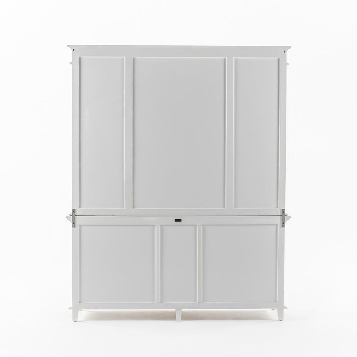 NovaSolo Skansen Kitchen Hutch Cabinet with 5 Doors 3 Drawers in Classic White BCA614