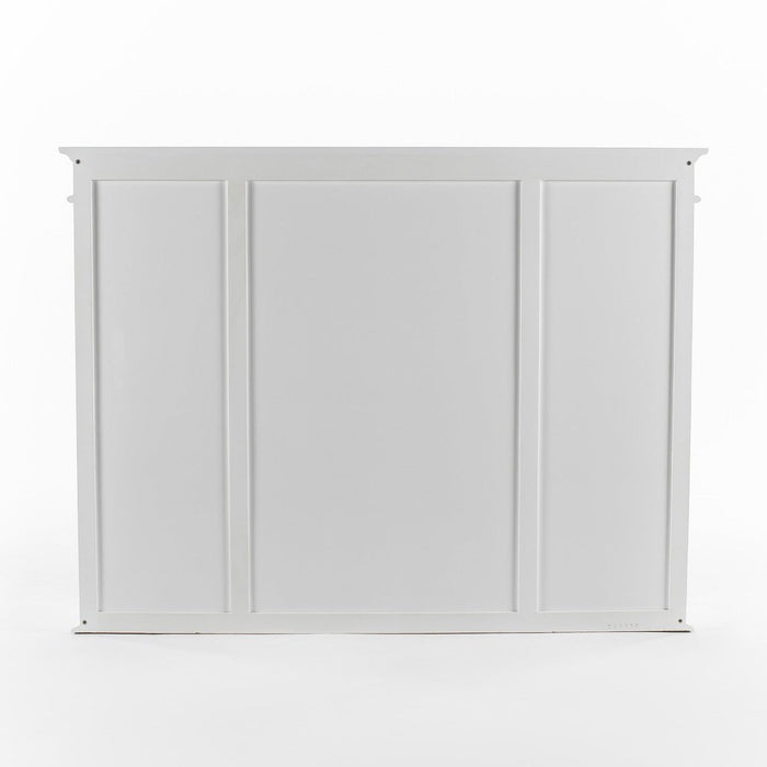 NovaSolo Skansen Kitchen Hutch Cabinet with 5 Doors 3 Drawers in Classic White BCA614