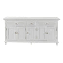 NovaSolo Skansen Kitchen Hutch Cabinet with 5 Doors 3 Drawers in Classic White BCA614