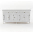 NovaSolo Skansen Kitchen Hutch Cabinet with 5 Doors 3 Drawers in Classic White BCA614