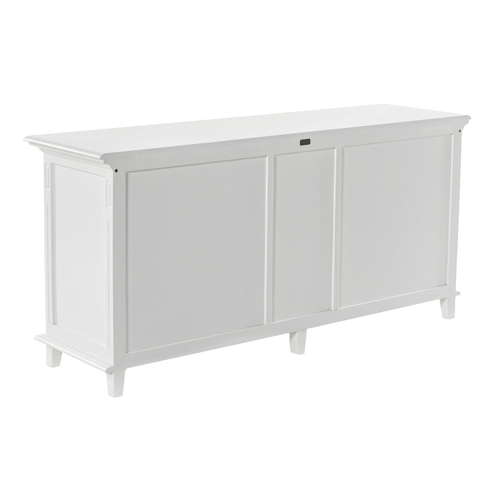 NovaSolo Skansen Kitchen Hutch Cabinet with 5 Doors 3 Drawers in Classic White BCA614