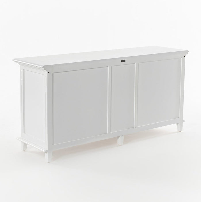 NovaSolo Skansen Kitchen Hutch Cabinet with 5 Doors 3 Drawers in Classic White BCA614