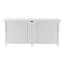 NovaSolo Skansen Kitchen Hutch Cabinet with 5 Doors 3 Drawers in Classic White BCA614