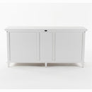 NovaSolo Skansen Kitchen Hutch Cabinet with 5 Doors 3 Drawers in Classic White BCA614