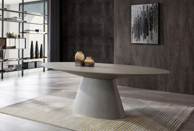 Whiteline Modern Living Bruno Oval Dining Table DT1474