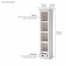 NovaSolo Halifax Bookshelf with Drawer White CA601