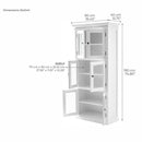 NovaSolo Halifax 3 Level Pantry Storage Cabinet White CA610