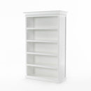 NovaSolo Halifax Bookcase with 5 Shelves in Classic White CA634