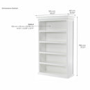 NovaSolo Halifax Bookcase with 5 Shelves in Classic White CA634