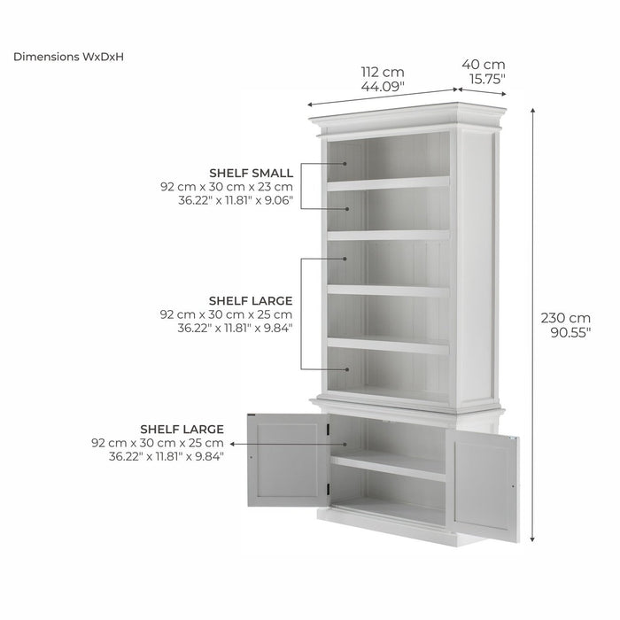 NovaSolo Halifax Single-Bay Hutch Cabinet In Classic White CA636