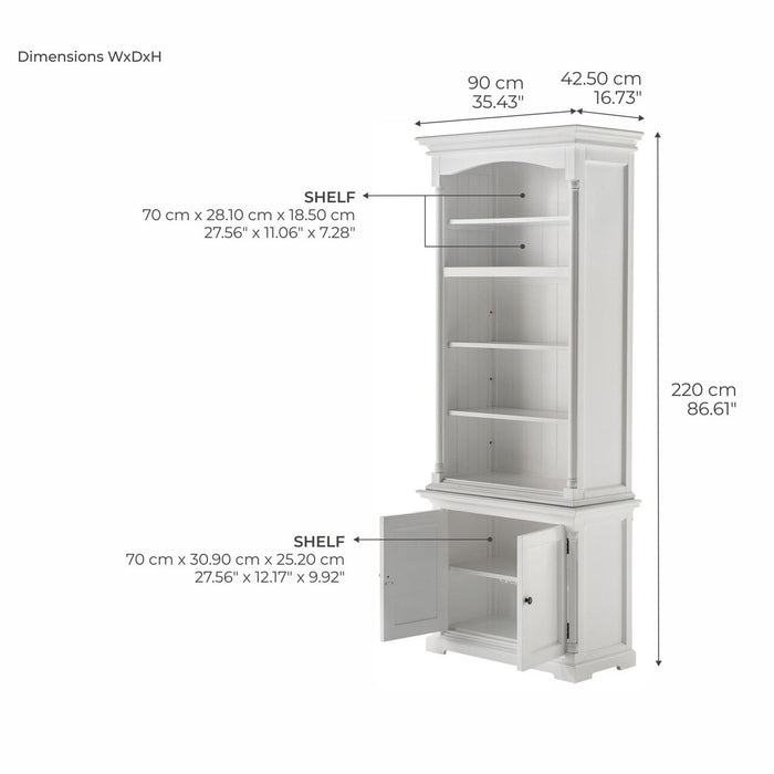 NovaSolo Provence Single-Bay Hutch Unit in Classic White CA638